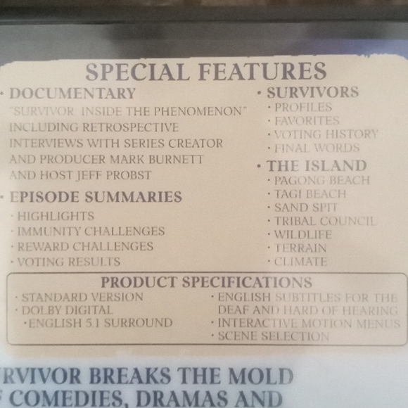 Survivor Season 1 DVD - Picture 6 of 7